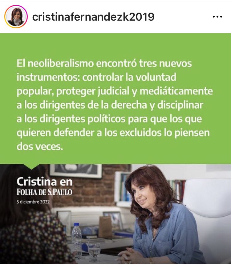 demzayat's tweet photo. Nunca más cierto lo que dice @CFKArgentina https://t.co/h2DeajL7tA