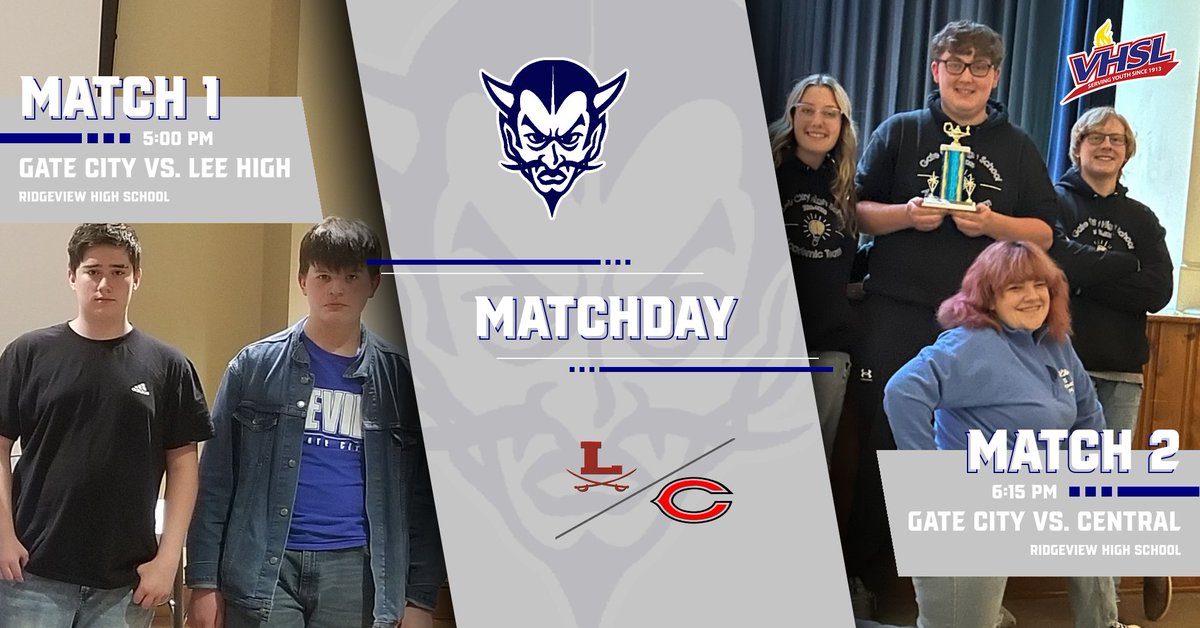 GCHSDevils's tweet photo. It's Matchday for the #GCATeam, as they travel to Ridgeview to close out regular season district competition. The Devils will take on Lee High and Central, beginning at 5:00 PM. https://t.co/4zgp8yFpdI