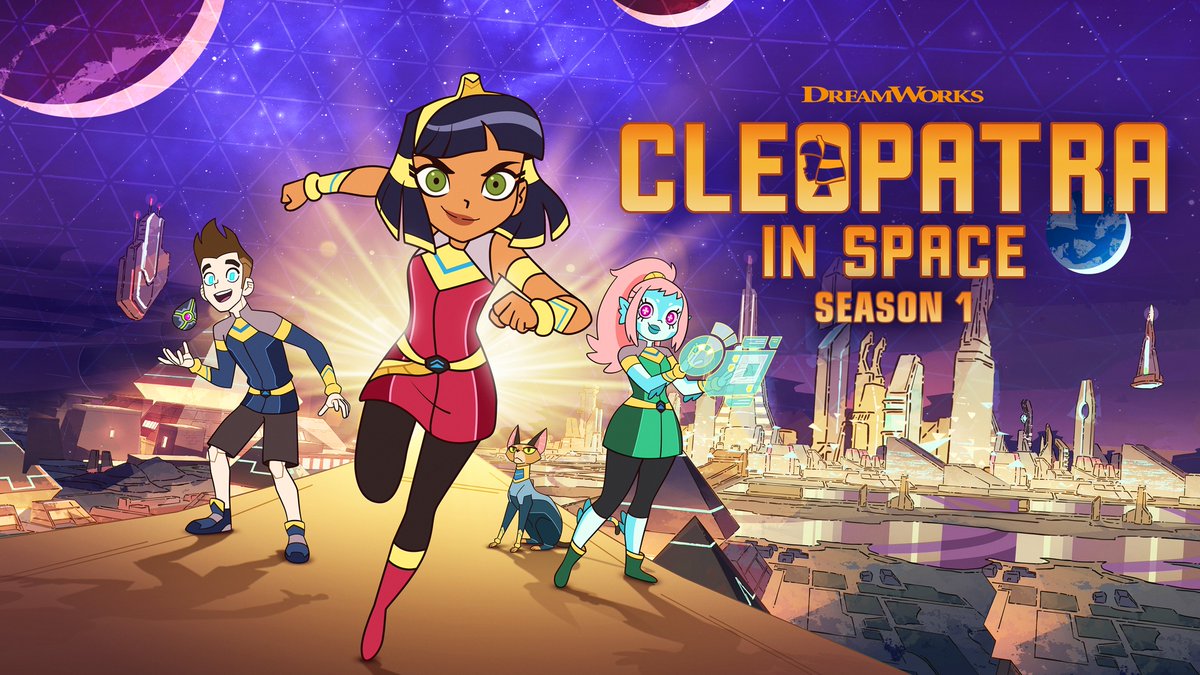DStvEswatini's tweet photo. Cleopatra in Space is transported 30,000 years into the future, to an Egyptian-themed planet that is ruled by talking cats and where she discovers she is the prophesied savior of the future world.
Will her training be enough to defeat the bad boys?  
Find out on #dreamworks https://t.co/1GxEjWTYii