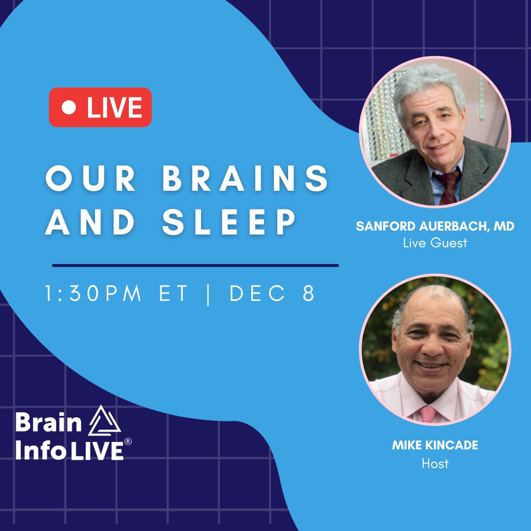 Join Brain Info Live’s last episodes of 2022! MADRC’s own Dr. Liliana Ramirez Gomez will cover, doctor/patient communication (in Spanish 12/6). Mike Kincade &amp; Dr. Sanford Auerbach will discuss the relationship between our brains and sleep (12/8).  bit.ly/bilsignup