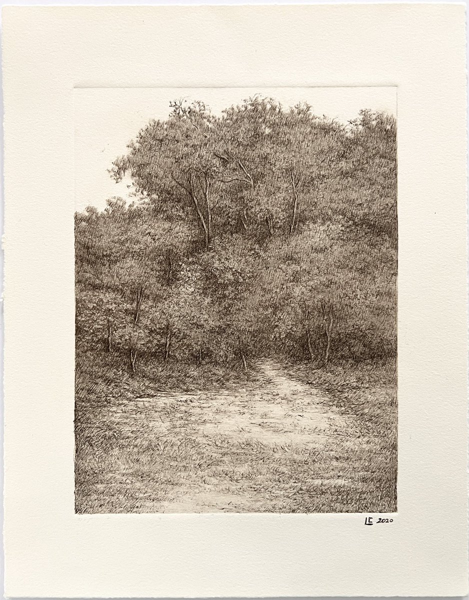 LuisColanArt's tweet photo. “Soñando Caminos,” 2022, pen and ink over monotype ghost print on Rives Heavyweight paper, image 8 x 6 inches, sheet 11 x 8 1/2 inches
.
.
.
#fountainpen #pen #penart #monotype #ghostprint #drawing #worksonpaper #landscape #luiscolan #inkdrawing #inkart #pendrawing #luiscolanart https://t.co/j2gDDXTa7P
