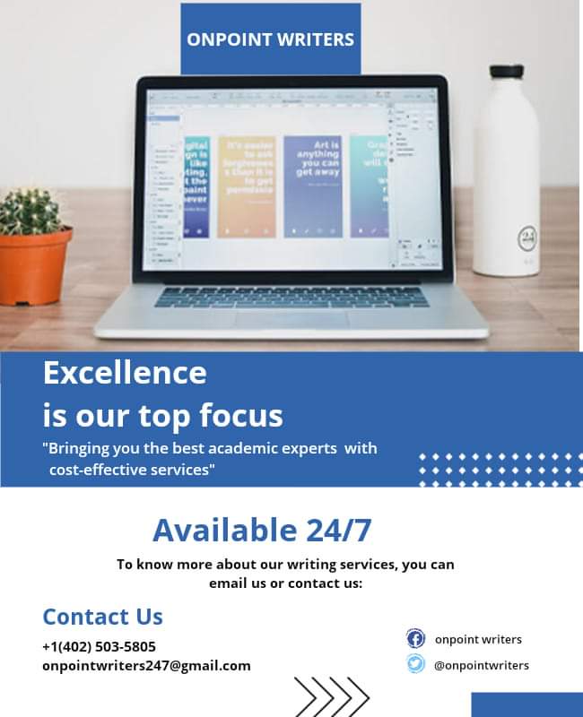 onpointwriters9's tweet photo. Get online class homework, assignment and exam expert help with
#Economics
#Essay pay
#Math
#Chemistry paper
#Physics
#Practicles
#Research paper
#assignments
#physiology
#Economics
#Stats and more,
On timely delivery√
kindly DM us or email
#USA #Canada #Australia https://t.co/Rutf4Du3Cy