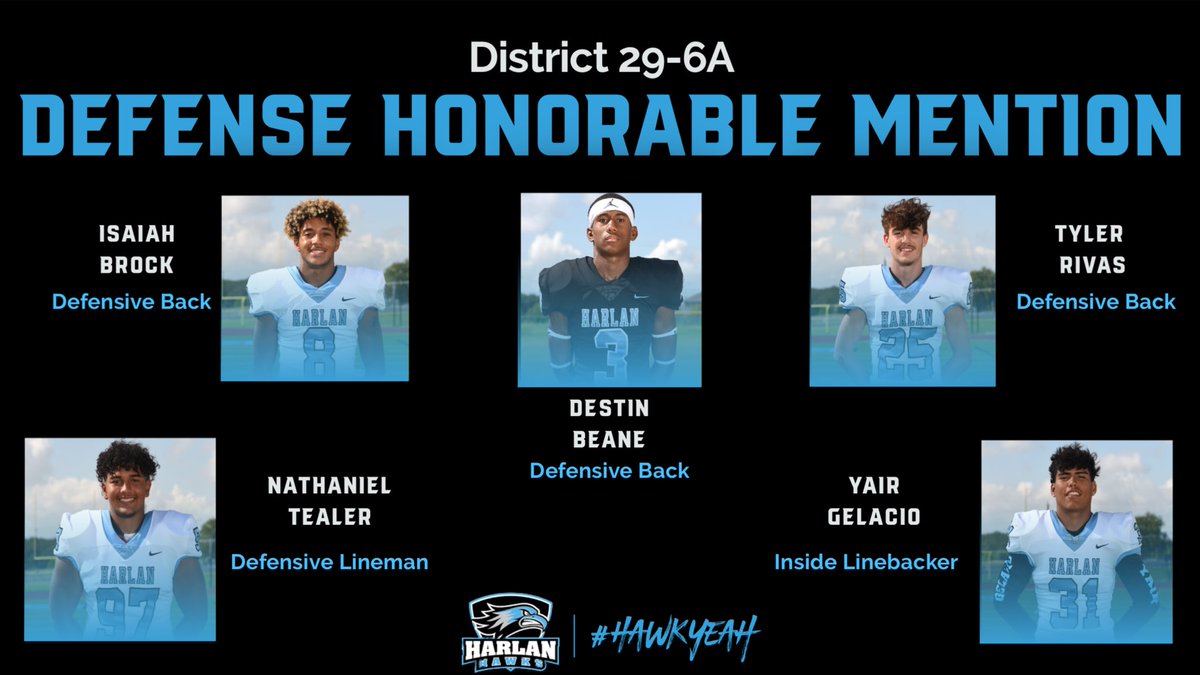 Congratulations to our 29-6A Honorable Mention Selections. Proud of you and well deserved. <a href="/coachesalas/">Eddie Salas</a> <a href="/NISDHarlan/">Harlan High School</a> <a href="/NISD_Athletics/">NISD_Athletics</a> <a href="/NISD/">Northside ISD</a>