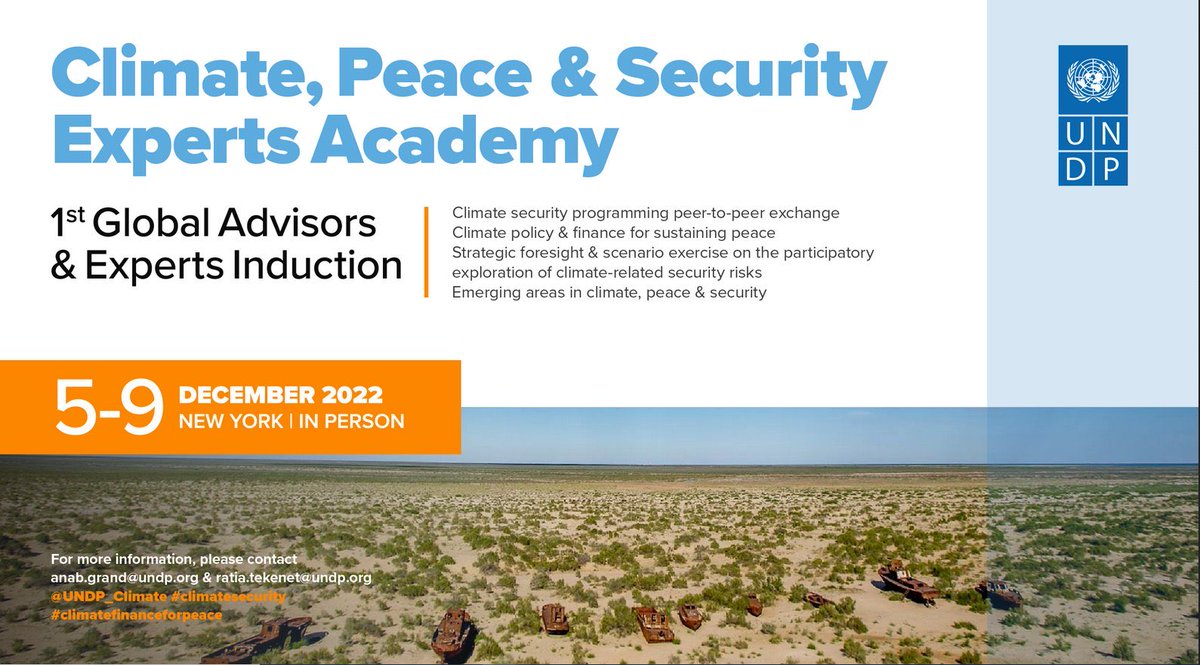 Today’s the big day! Meeting for the first time in-person (since the pandemic) with the #climatepeacesecurity community.