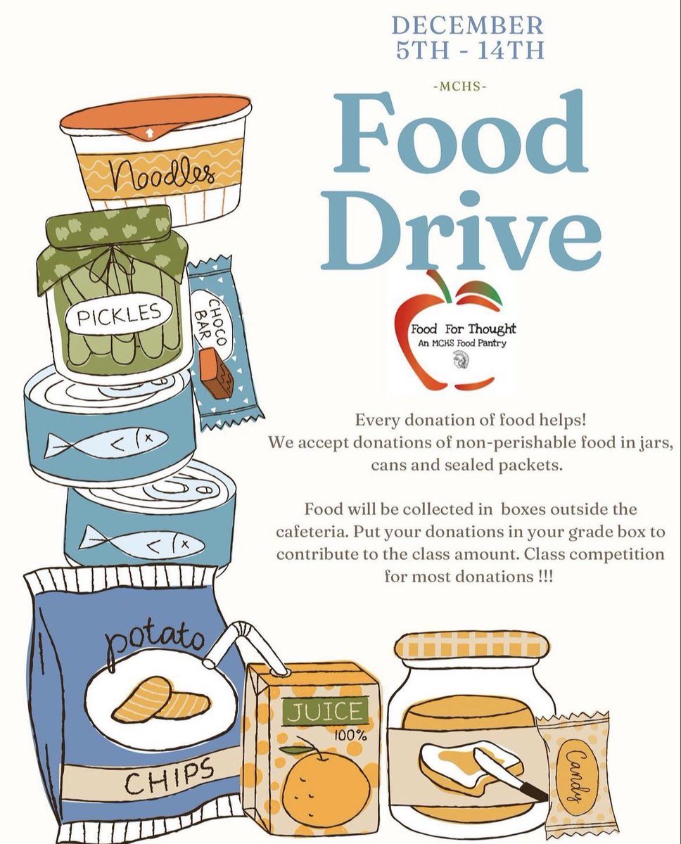 You already know what’s goin on, stuco crew is doing a food drive and we need YOUR help. All canned and dry foods are welcome. Food is being collected in boxes in front of the Cafeteria. Winning class gets bragging rights!! #WARRIORPRIDE