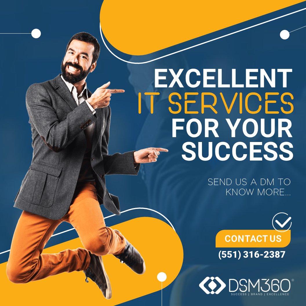 360Dsm's tweet photo. We deal with the aspects of #professional IT Services and their application in the creation, management, optimization and access to information of your business processes

#dsm360 #digitalmarketing #branding #advertising #webdesign #seo #logo #design #solutions #digital #startups https://t.co/PbioHuQ9l9