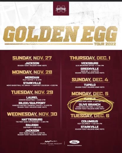 Just a reminder…TODAY!! 4:00-5:30 at Homer Skelton Ford. Hail State!