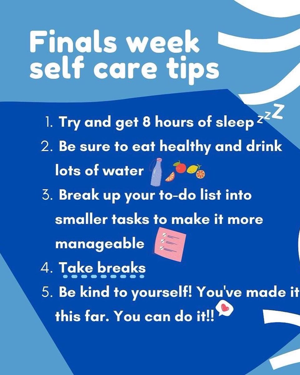 Counseling_MU's tweet photo. Start the week off right! Good luck on finals! https://t.co/bbWw4pFuYB