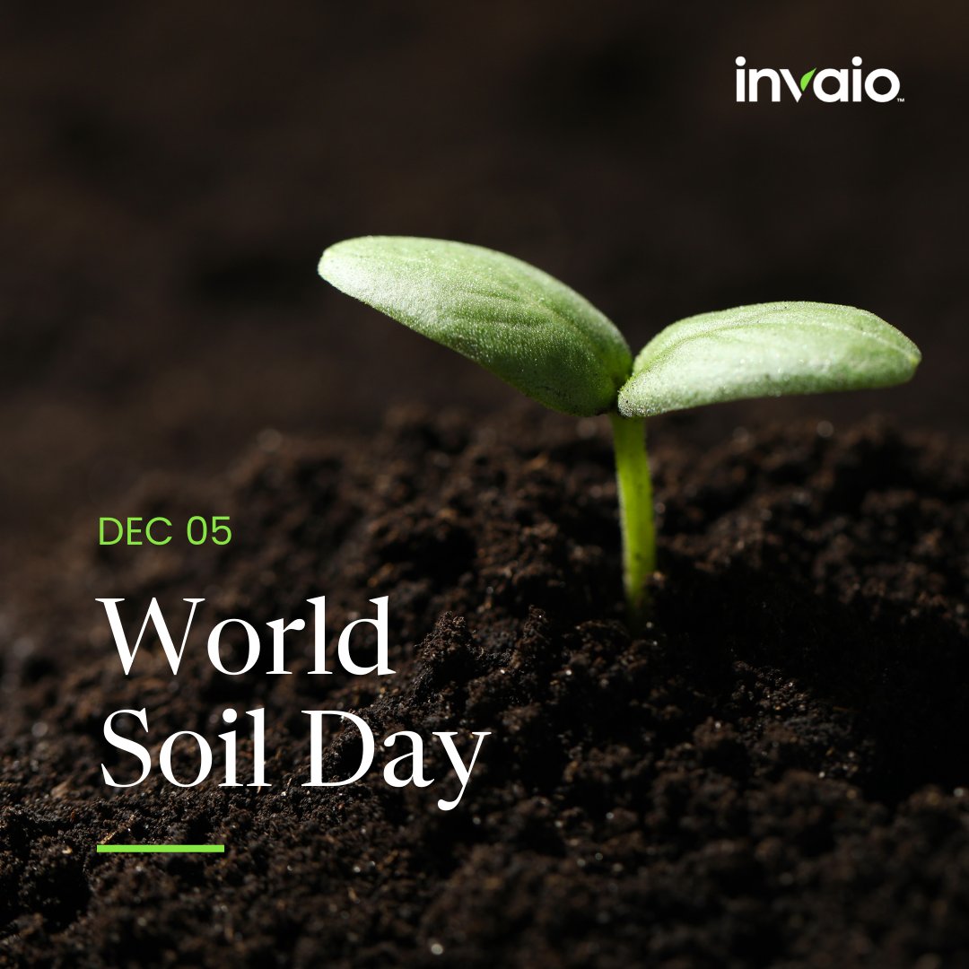 Invaio_Sciences's tweet photo. #SoilHealth is critical to thriving ecosystems. Invaio is committed to protecting crop and soil well-being by reducing the use of pesticides and water needed to grow crops. Learn more about #WorldSoilDay at https://t.co/oYcxvlpQry https://t.co/rqo8SUFTlE
