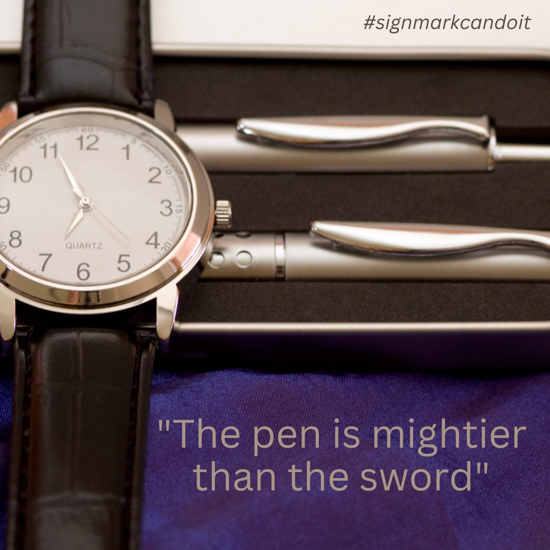 SignmarkM's tweet image. Customized pen set.  What a great gift!
#signmarkcandoit