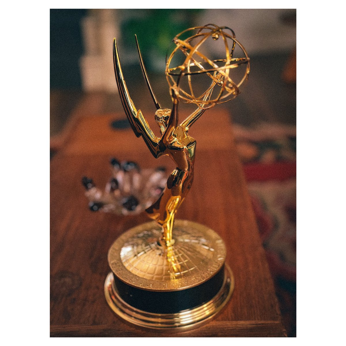 Shibbir1's tweet image. Special guest on set today. Exec Jamie Campbell bought the trophy to set today &amp;amp; has allowed the crew to hold it &amp;amp; take pics. Wonderful moment to hold an actual Emmy. Been with the show since S2 &amp;amp; couldn’t think of a better way to cap off my time with the show. #DITonSet