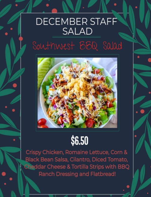 December Staff Salad : Southwest BBQ