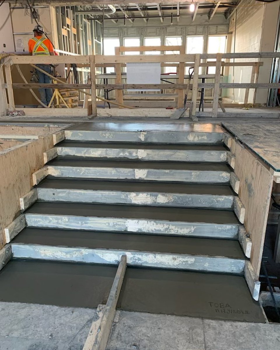TobaCentre's tweet photo. Construction update! 🦺 We cannot believe the incredible progress thst has been made over the past few months. Our front entrance has been completely transformed, the new stairwell is going in and we have DRY WALL! Things are really taking shape and we could not be more excited! https://t.co/Ryq1ISJiYs