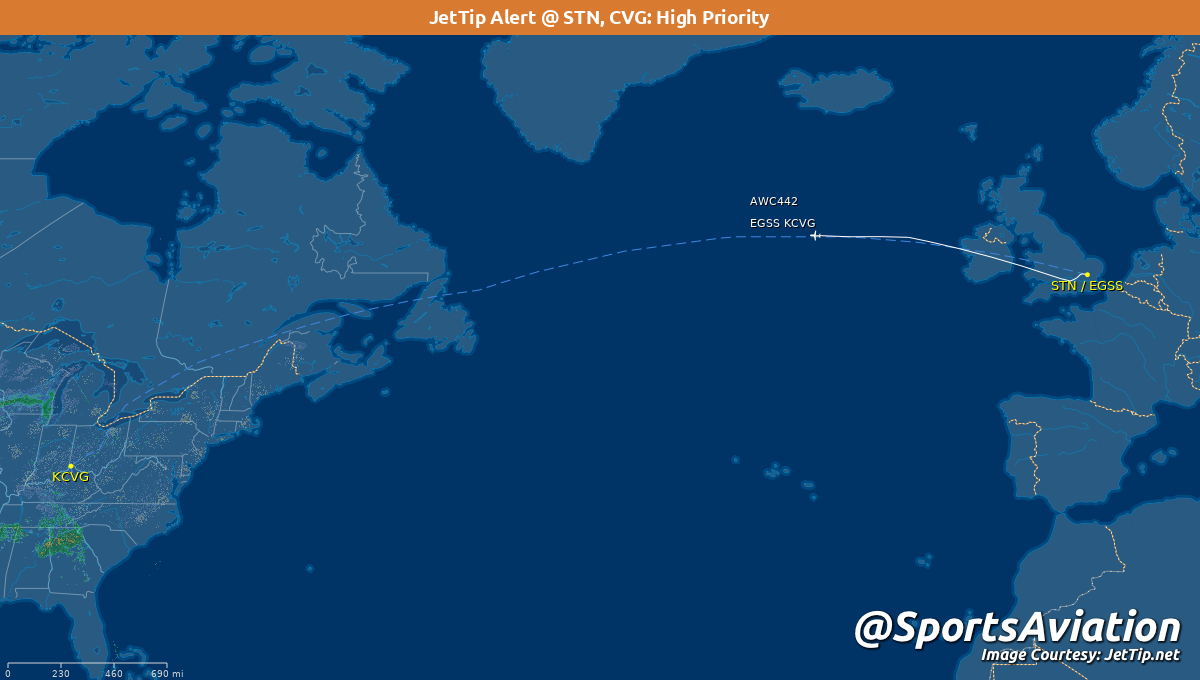 SportsAviation's tweet image. 🏀 Kentucky Wildcats (@KentuckyMBB) #BBN
🆚 W vs. Michigan Wolverines #GoBlue #UKvsMICH
‼️ Rare @JetTipNet arrival alert @CVGairport 
✈️ G-VYGK | AWC442 | A332
🛫 STN - 12:57 pm GMT
🛬 CVG - 3:50 pm ET
📡 Tracking: jettip.net/airport/kcvg/9…