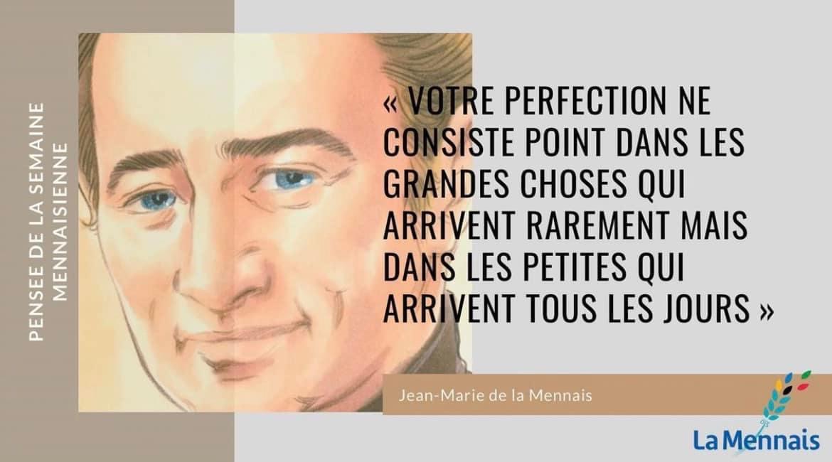 'Your perfection does not come from great achievements that you accomplish rarely but rather from the little achievements of everyday life.' Our Founder, Fr. Jean-Marie De La Mennais #LaMennais #BruvsOfTwitter