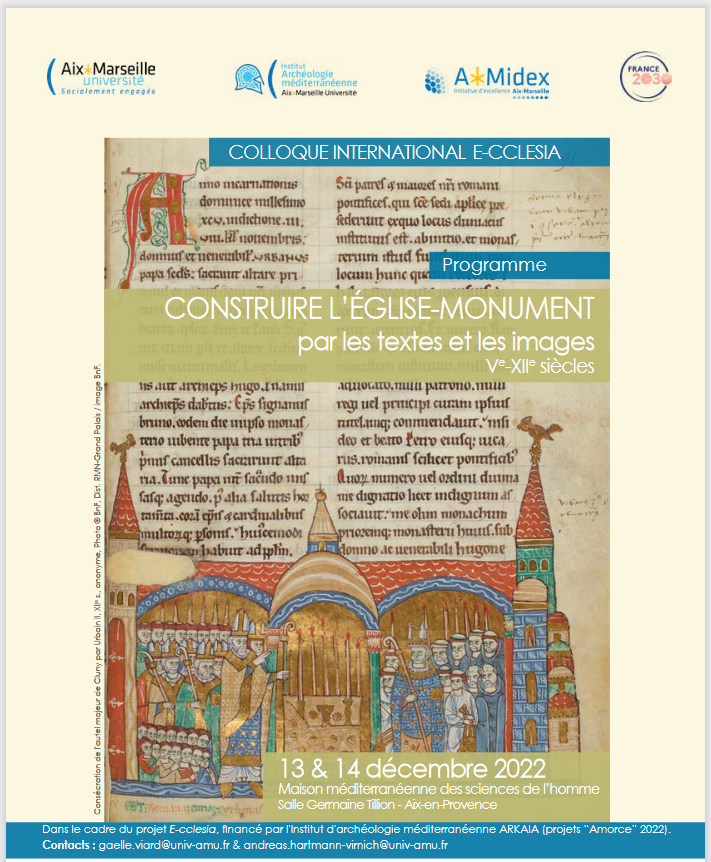 DemesRaphael's tweet photo. Oyé, Oyé 
La semaine prochaine, les 13 et 14/12, j'aurai le plaisir de participer à un beau colloque en perspective intitulé "Construire l’église-monument par les textes et les images (Ve-XIIe siècles)". 
Voici le programme https://t.co/49MQcuQjfN https://t.co/Hi4ioFoGlO