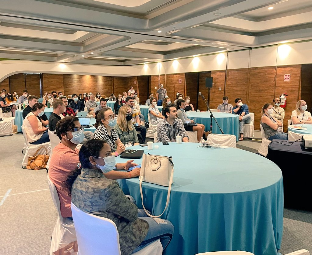 csayantani9's tweet photo. Made it to Cancun! 🥳 
Day 1 of #HUPO2022 done well! Grand opening ceremony, awesome award talks and getting to chair the first mentoring session on "Art of Job Hunting" with @maurinefucito - thank you #HUPOECR for the opportunity! https://t.co/OBMoHanEkX