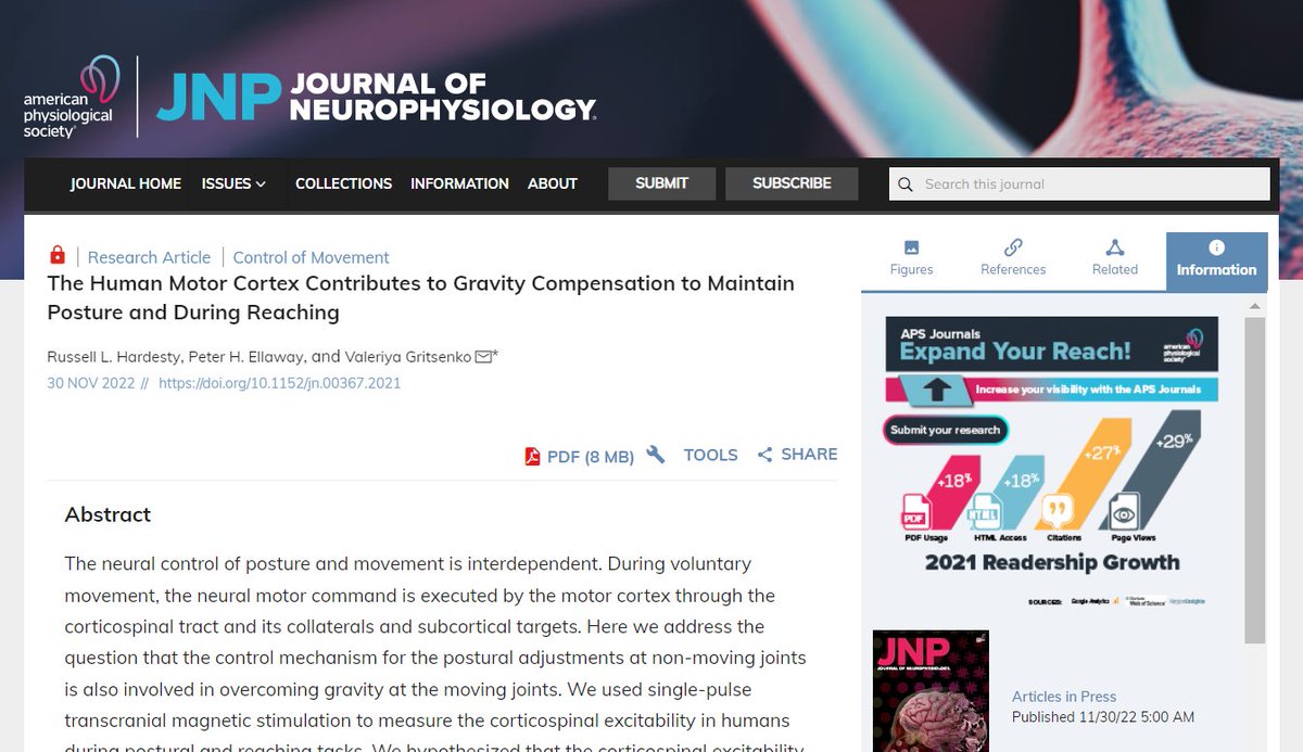 JNeurophysiol's tweet photo. 🧍‍♀️🧍‍♂️🧠#ArticlesInPress The Human Motor Cortex Contributes to Gravity Compensation to Maintain Posture and During Reaching (@rhardesty55 et al.)

🖱https://t.co/hwzuIu81r5

@ValGritsenko #Corticospinal #biomechanics #electromyography https://t.co/LCFhMsYF2T