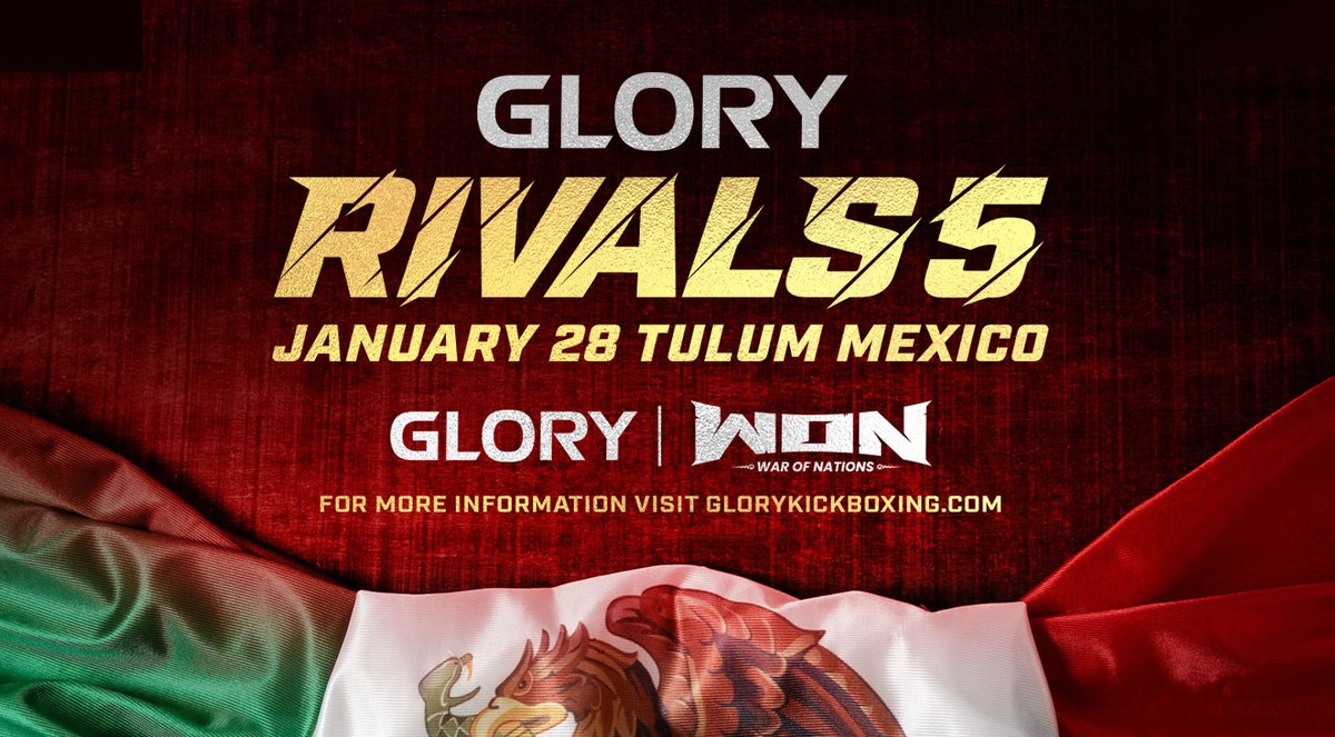 Glory розширює горизонти. Турнір GLORY Rivals 5 пройде 28 січня у місті Тулум, Мексика.