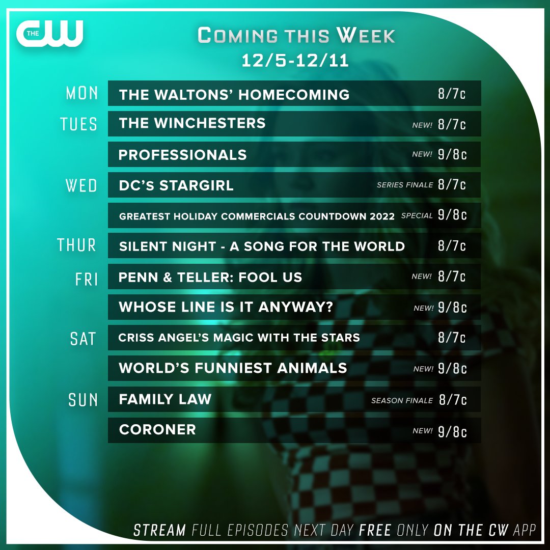 In honor of #DCStargirl 🌟🌟🌟 Check out what's airing #ThisCWeek!