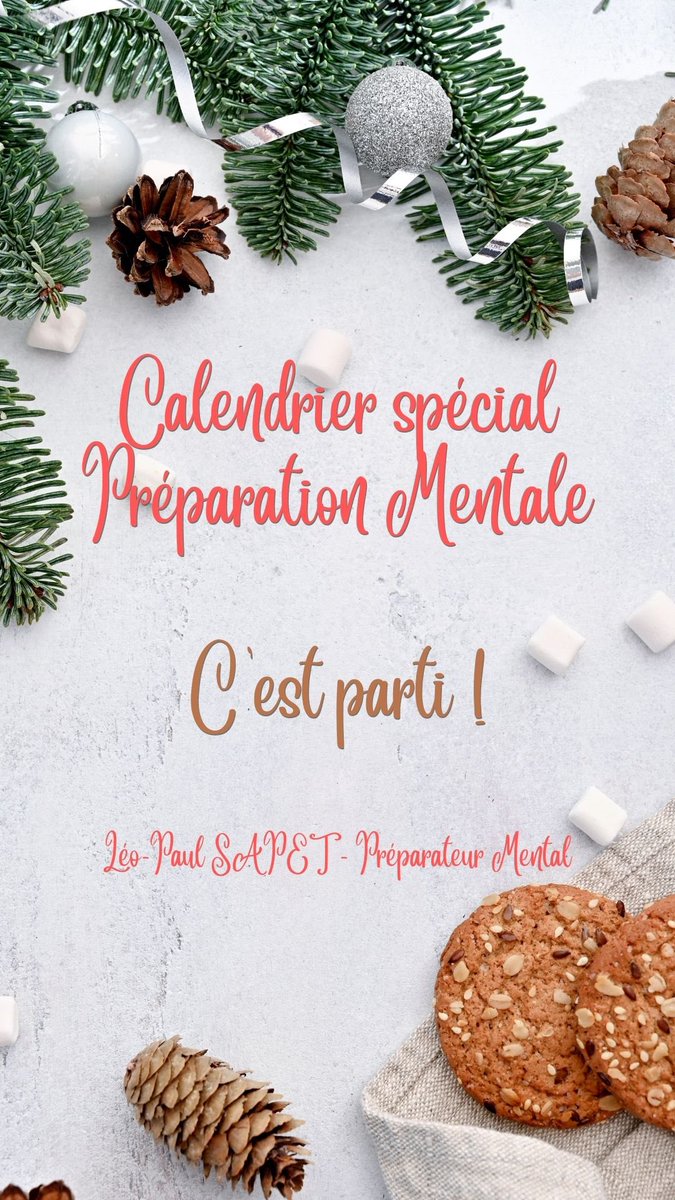 MentalSapet's tweet photo. CALENDRIER DE NOËL SPÉCIAL PRÉPARATION MENTALE 🎄🎁 🧠 Chaque jour vidéo, exercice, article et podcast jusqu’au 2️⃣4️⃣ décembre 

Si le projet te plaît : ♥️💬🔁

#preparationmentale #sport #performance #mental https://t.co/BipZzi2p7N