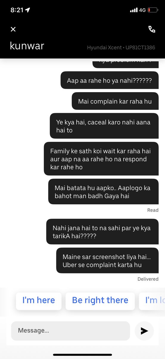 sach223's tweet photo. @Uber @Uber_Support You should shut down your business.. Pathetic service even at Airport. Drivers do not respond, don’t pick up phones and don’t conceal ride even.. So tired booking trip. https://t.co/a5v0AvMHXX