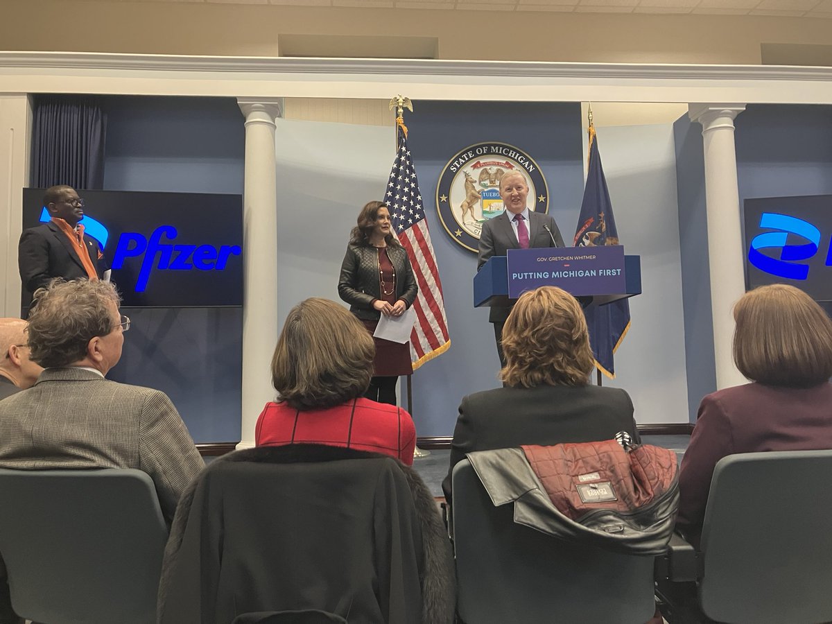 Simon D. Schuster on Twitter "Gov. Gretchen Whitmer is hosting Pfizer
