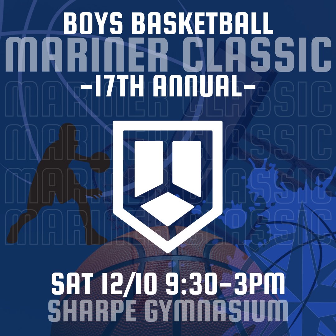 rhcdmariners's tweet photo. On Saturday 12.10.22, the @RockyHillCD Boys V2 (JV) #Basketball Team will participate in the 17th Annual Boys Basketball Mariner Classic.
.
9:30am - Rocky Hill vs #Middlebridge
11am - @WheelerWarriors vs @BCAcademyRI
12:30pm - Consolation
2pm - Championship
.
#TheMarinerWay https://t.co/2nwvMYhr89