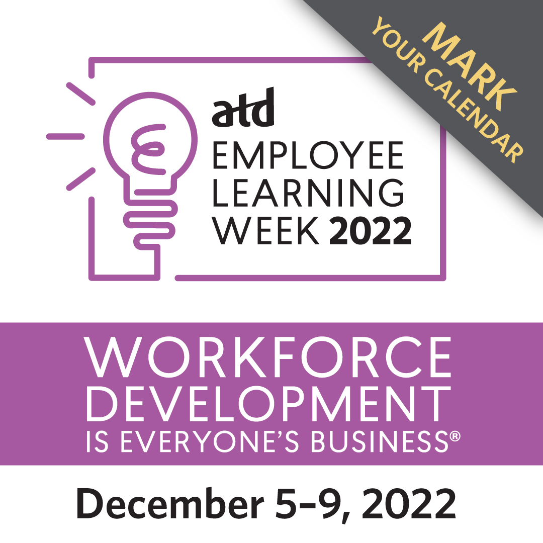 atd's tweet image. Happy ATD Employee Learning Week!

Started in 2005, #ATDEmployeeLearningWeek is an opportunity for organizations and our ATD chapters to elevate and celebrate the importance of employee #learning.

Learn more: bit.ly/3gLbc5c