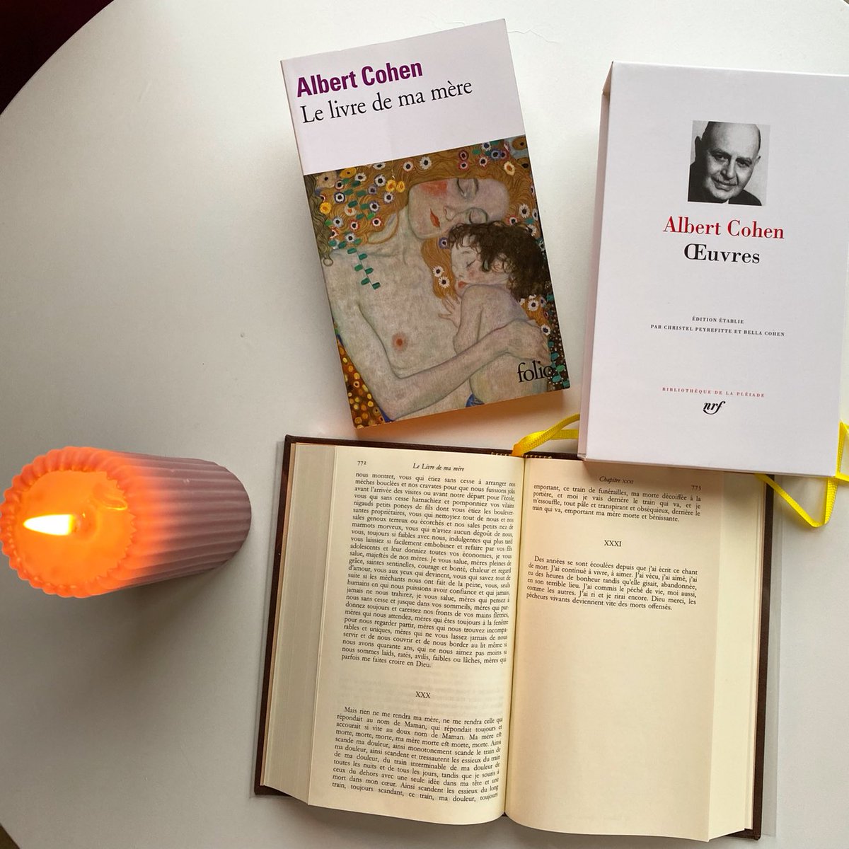 « Fils des mères encore vivantes, n’oubliez plus que vos mères sont mortelles. […] Aucun fils ne sait vraiment que sa mère mourra et tous les fils se fâchent et s’impatientent contre leurs mères, les fous si tôt punis. »

Albert Cohen pour le Pléiade de novembre.