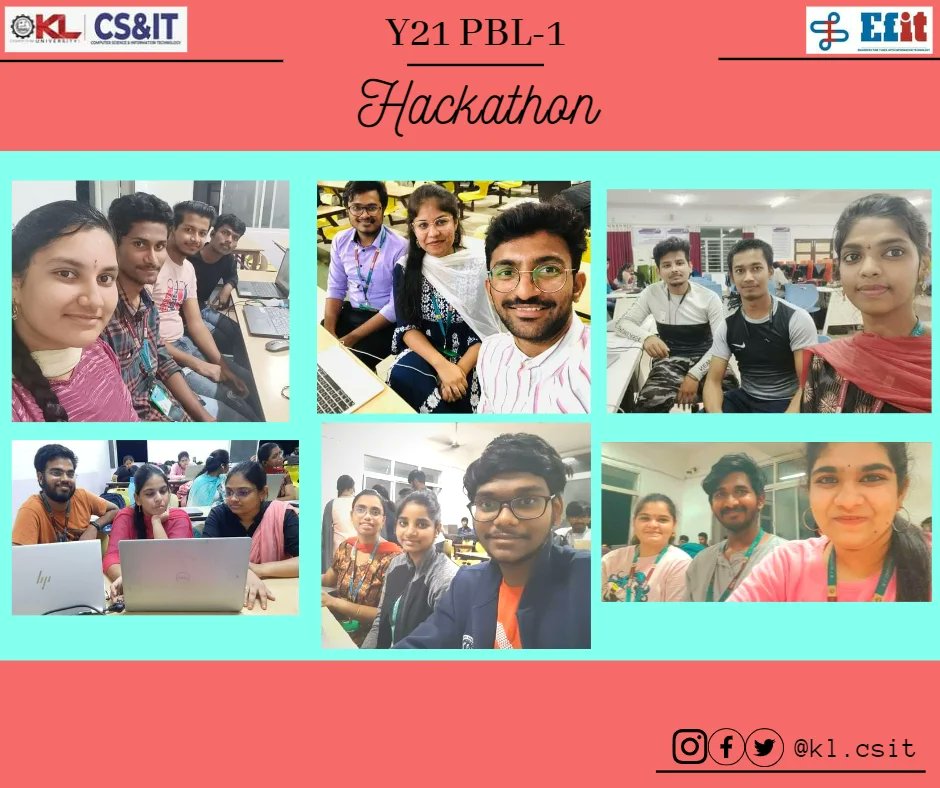 klcsit's tweet photo. Y21 batch Project Based Learning-1 36 hours HACKATHON on 3rd-4th December 2022 during their working time & final presentations
.
#klcsit #csit #efit #kluniversityofficial #KlubOutside #kluniversity #hackathon #skill #skilldevelopment #skilldevelopmentproject https://t.co/hcNmpAcsuC