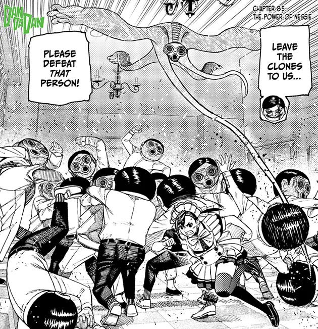 DandadanFR's tweet photo. Dandadan chapitre 85 est sorti en Anglais sur Manga+ ! https://t.co/qn8j97elu6 https://t.co/hrtSk2tLPX