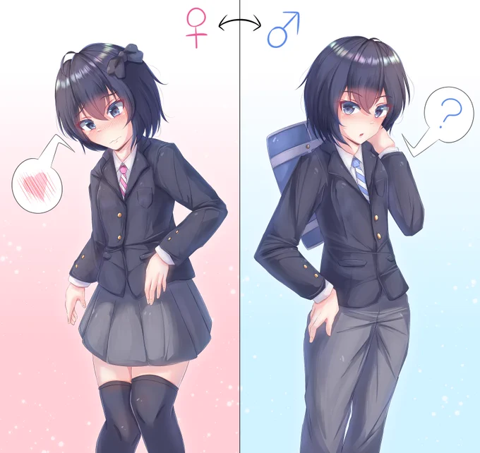 可愛い子には女装をさせようの会オリキャラのクロエくんです。#うちの子 #男の娘 #女装 