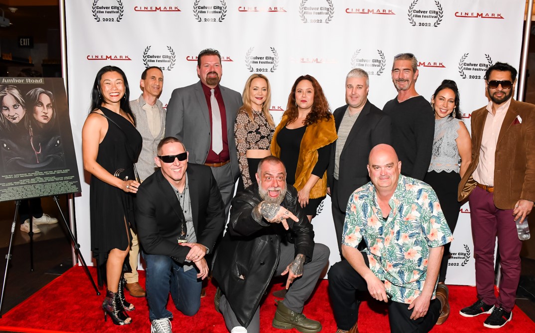 TheGregoryBlair's tweet photo. At the @CulverCityFF screening of AMBER ROAD. With @KoaAlohaMedia @rachelrileyla @HansHernke & more!#premiere #redcarpet #filmfestival #filmfest #Movie #movies #films #film #HorrorMovies #EVENT #events #cinema #Actor #Acting #actorslife #grateful #indie #indiefilm #filmmmaking https://t.co/clxEGM4epJ