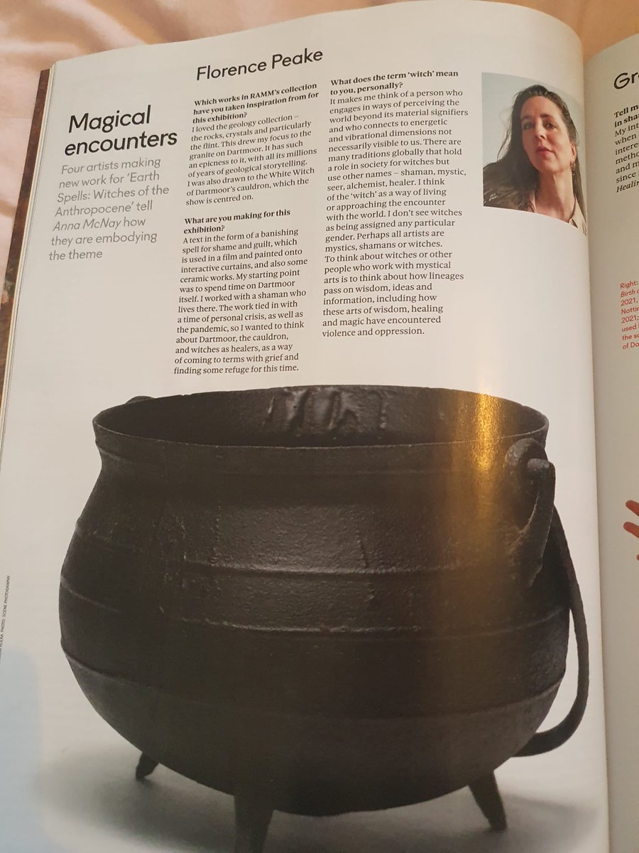 RAMMuseum's tweet photo. The four commissioned artists for upcoming RAMM #contemporaryart show Earth Spells: Witches of the Anthropocene have been interviewed for the latest edition of @artfund's Art Quarterly! #EarthSpells #witches #rammuseum #florencepeake #emmahart #lucystein #gracendiritu https://t.co/4oZAWyi23o