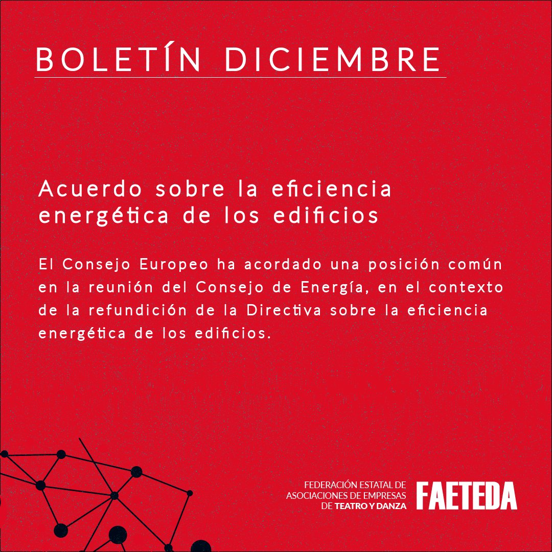 faetedaorg's tweet photo. 🇪🇺 En la reunión del Consejo de la Energía, el #ConsejoEuropeo ha acordado una posición común en el contexto de la refundición de la Directiva sobre la eficiencia energética de los edificios
📰 Lee el boletín⬇️
https://t.co/MvqfzqNtly
¡Suscríbete!⬇️
https://t.co/D1KqYpEzuv https://t.co/D3CoOU7M3s
