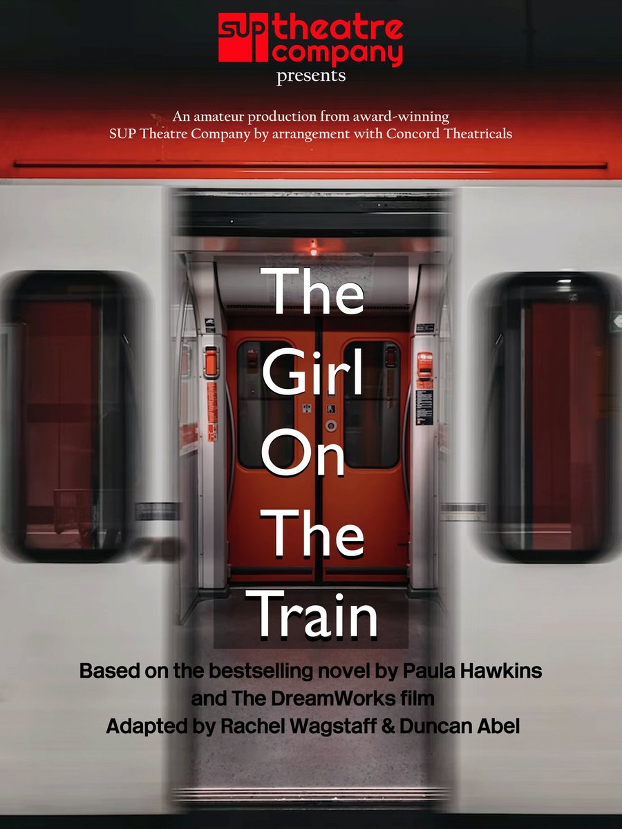 SUP Theatre Company (@suptheatre) on Twitter photo Come act for SUP! Open Auditions for 'The Girl On The Train' TONIGHT AND TOMORROW NIGHT
More info on the audition process here: …amptonuniversityplayers.wordpress.com/auditions/?fbc…
Production Dates: 19-22 April 2023
Want to audition but can't make either date? please email hello@suptheatre.co.uk Come act for SUP! Open Auditions for 'The Girl On The Train' TONIGHT AND TOMORROW NIGHT
More info on the audition process here: …amptonuniversityplayers.wordpress.com/auditions/?fbc…
Production Dates: 19-22 April 2023
Want to audition but can't make either date? please email hello@suptheatre.co.uk