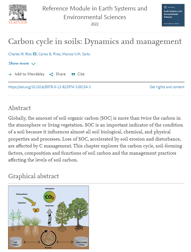 sarto_marcos's tweet image. New Pub: Carbon cycle in soils: Dynamics and management, @SMAL @KStateAgron @cwrice @carbpires @smicrobial_ksu 

doi.org/10.1016/B978-0…