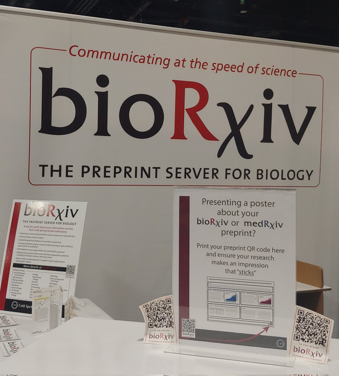 Is your #CellBio2022 poster or talk about your <a href="/biorxivpreprint/">bioRxiv</a> #preprint(s)? Come by booth 1511 to print your preprint QR code to stick on your poster and/or conference badge. Let's get more eyes on your research!