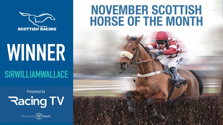 November Scottish Horse of The Month: Sirwilliamwallace 🌟

Many congratulations to @LambdenRacing and all connections  🏆👏🏻

#scottishhorseofthemonth #supportingscotland #racinginscotland #theheartofracing #scottishracing