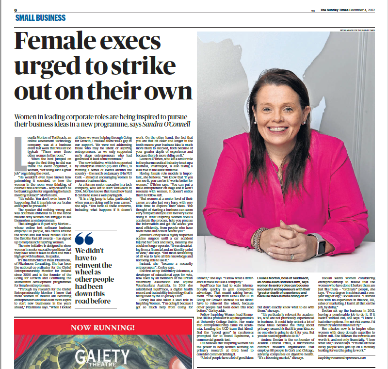 JoinInspiring's tweet photo. Are you a senior executive, academic or professional who'd like to start an innovative, new enterprise with growth potential? If so, Inspiring Women Entrepreneurs is there to support you. Check out this great article to read of the experience of others who have done just that. https://t.co/3dp5cojbYW