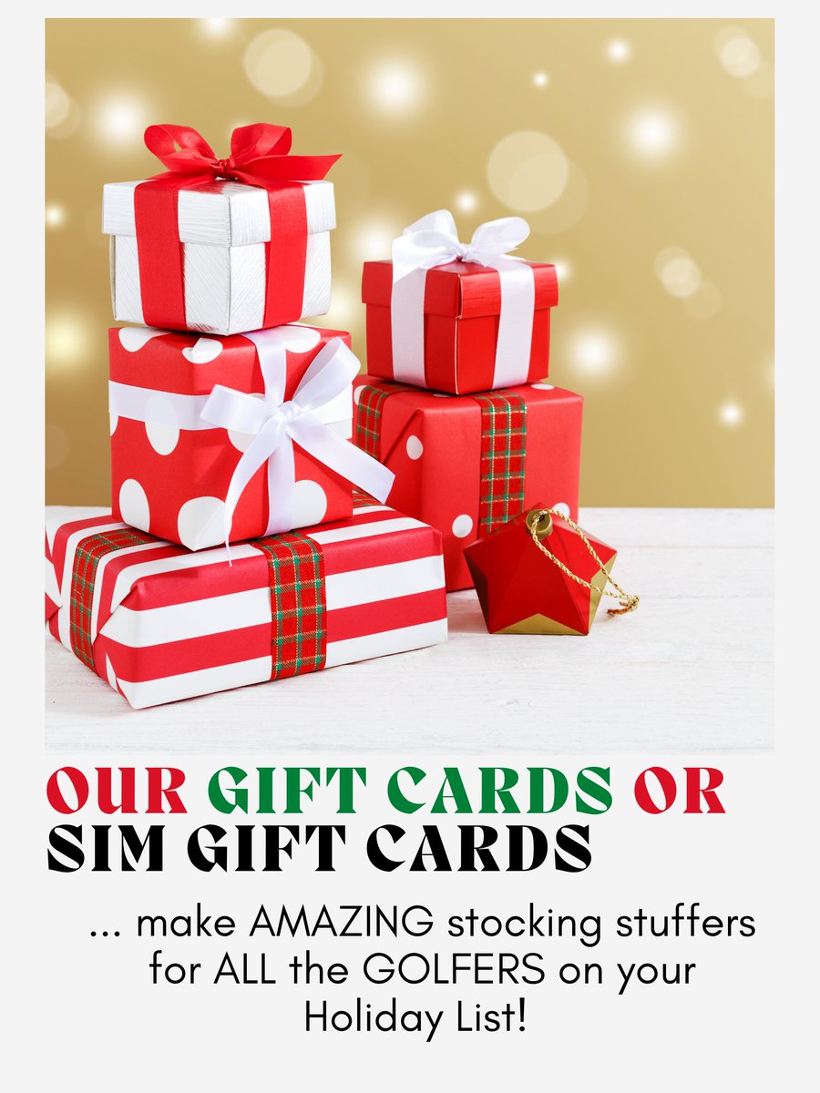 Our Sunnybrae Gift Cards &amp; Golf SIM Cards make the perfect stocking stuffer or thoughtful gift for ALL the golfers in your life!

Give us a call today to arrange pick up - or we're happy to send them out to you in the mail. 905.985.2234

#gift #stockingstuffers #golf #golfer
