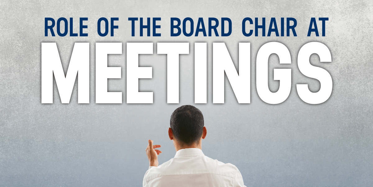 While every board member plays an essential role in an organization’s governance, the Chair holds the most significant influence. Particularly over the focus, mission and culture of the board’s activities.

Learn more: bit.ly/3AZyXgB 

#board #governance #meeting
