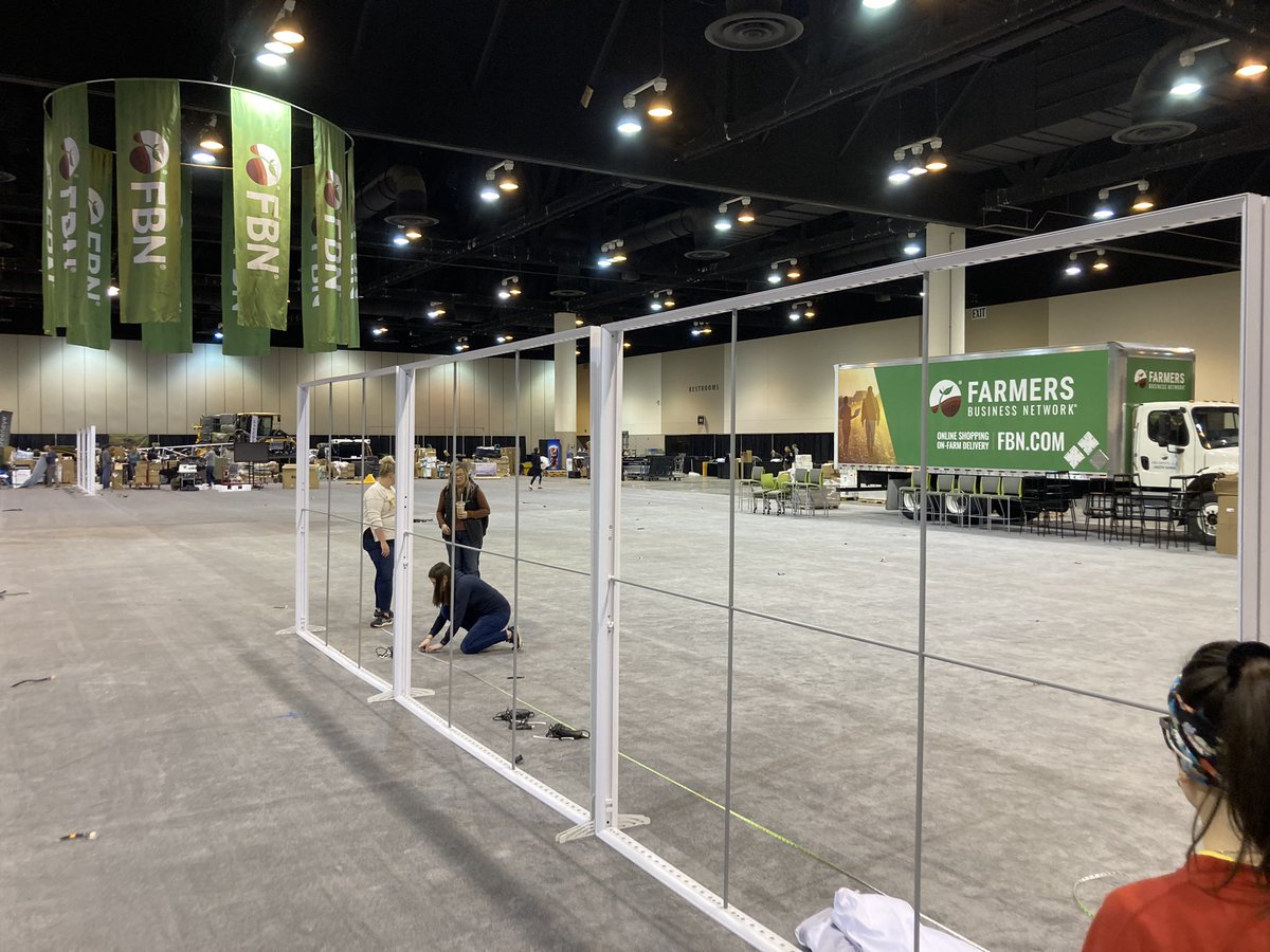 danjenglish's tweet photo. Excited for #f2f22, but we’ve got a little setup to do! Come check us out in the FBN Finance booth this week! #agfinance #farmland #farmersfirst https://t.co/mQjckWg6tn