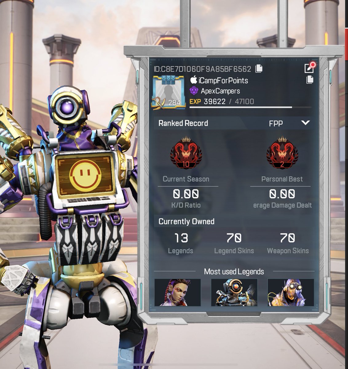 iCampForPoints's tweet photo. Just hit rank 10 on #apexlegendsmobile

0 Damage.

Now I go for top 5

#iCampForPoints #ApexLegends https://t.co/5CDfrFpTla