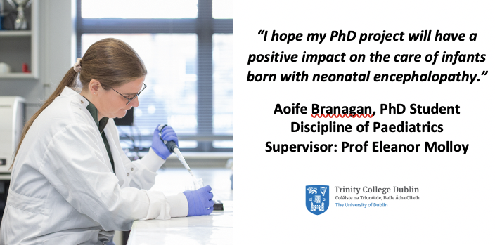 PhD candidate @Aoife_Br @TCDPaeds is studying alternatives to multiorgan dysfunction evaluation in infants with neonatal encephalopathy, to predict outcomes and responses to therapy. Read more about Aoife's life-changing work here: bit.ly/3OSagsh