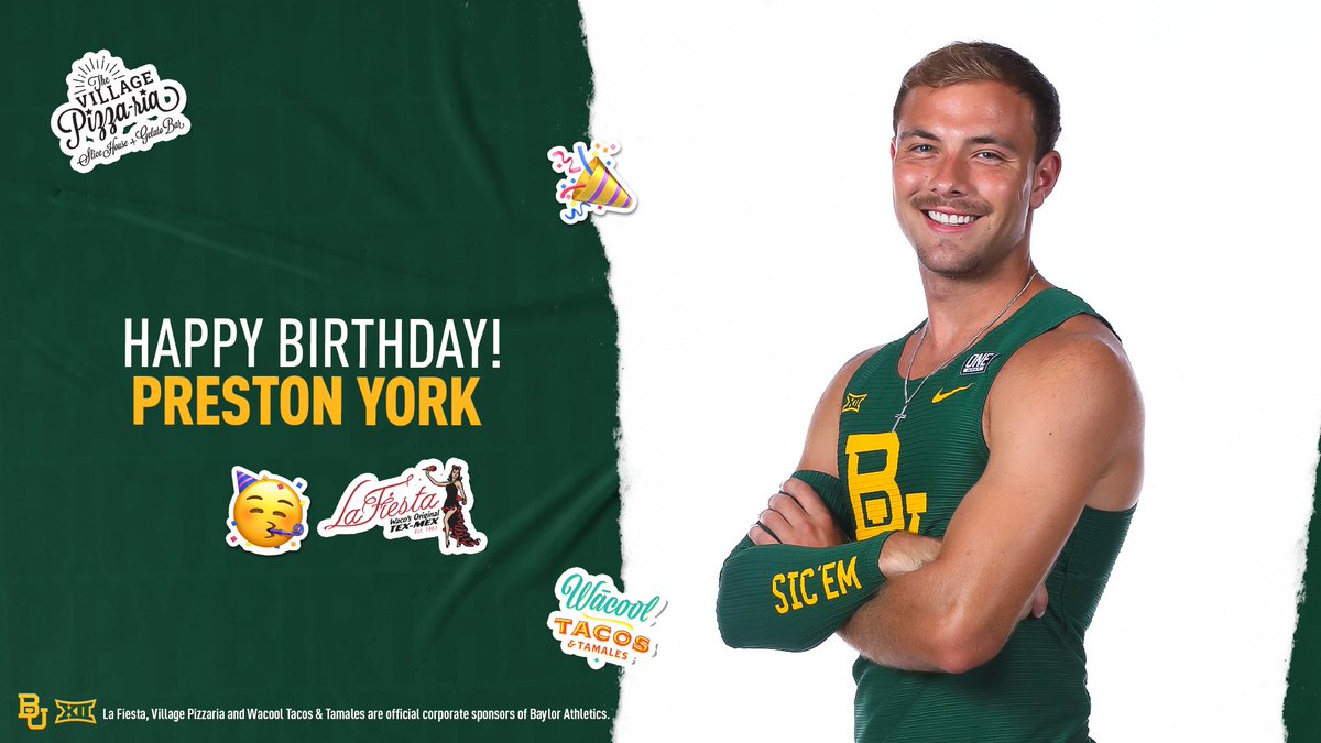 BaylorTrack's tweet photo. Happy Birthday, @PrestonYork9! 🎉🎉

#SicEm 🐻 https://t.co/G5TjNmUktL