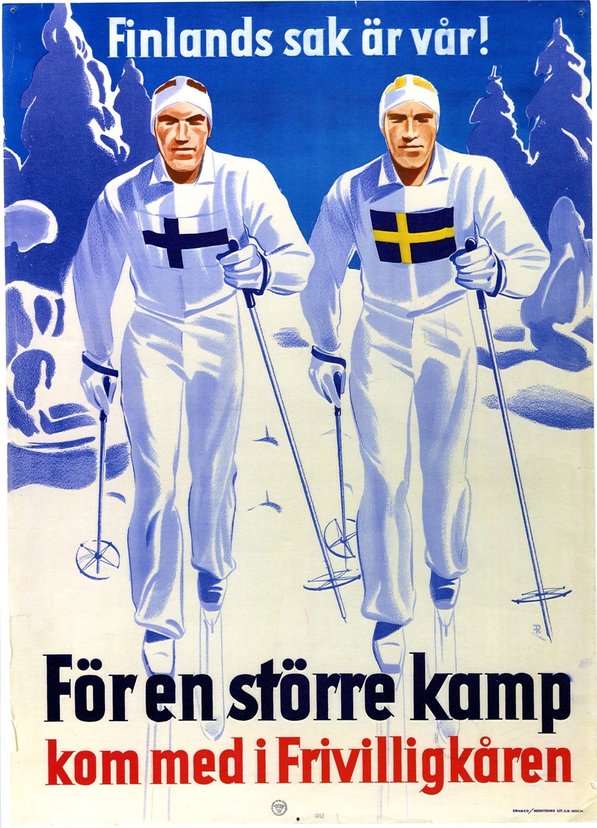 Den 12 december 1939 godkände regeringen Svenska frivilligkåren, som rekryterades för att delta i finska vinterkriget. #svhist #dagensdatum