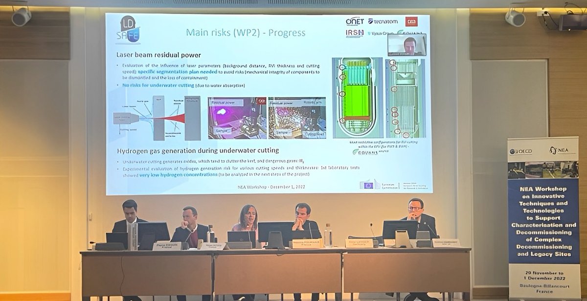 LD-SAFE was presented by P. Daguin and I. Doyen in the NEA Workshop on Innovative Techniques and Technologies to Support Characterisation and Decommissioning of Complex and Legacy Sites. Thanks to all the participants. If you did not attend, check for LD-SAFE in upcoming events.