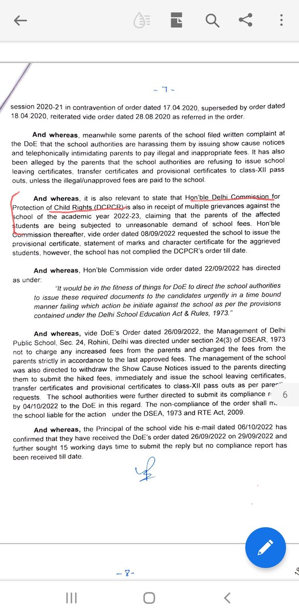 DPSRParents2022's tweet image. @gupta_iitdelhi @Dir_Education @DCPCR @AnuragKunduAK @RanjanaPrasad8 @RikhilGarg @JaiUpkar
DOE ने अंतत अभिभावकों की व्यथा और परेशानी को समझते हुए derecognization की प्रकिया को परिणाम स्वरूप अपना एक्शन ले ही लिया, हार्दिक धन्यवाद।इसमें रिखिल जी,DCPCR का सपोर्ट अविस्मरणीय है।